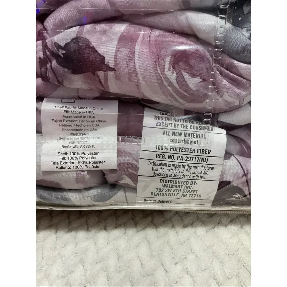 mainstays bed in a bag queen Flower Bedding Set NWT 3634